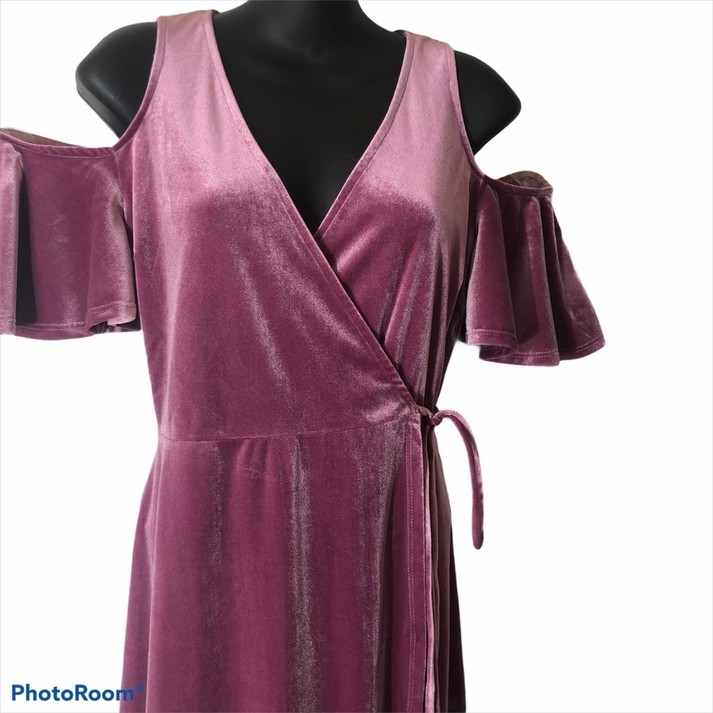 REDUCED Maxi Velvet Wrap Dress